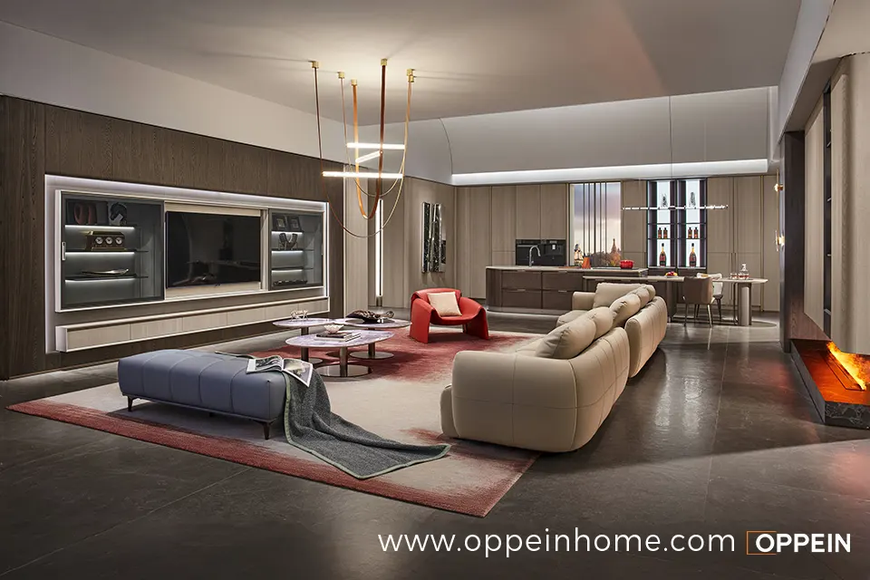 Full House Customization in Modern Italian Style Wood Veneer Finish