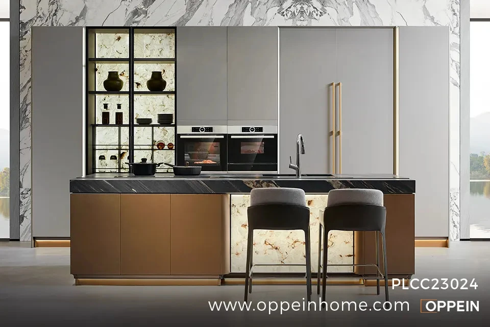 Modern European Kitchen Cabinets with Island - HOUMAS