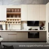 Modern Minimalist Beige Handleless Kitchen Cabinets for Sale - PLCC23033