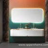 Modern Luxury Floating White Bathroom Vanity with Black Countertop - PLWY23021