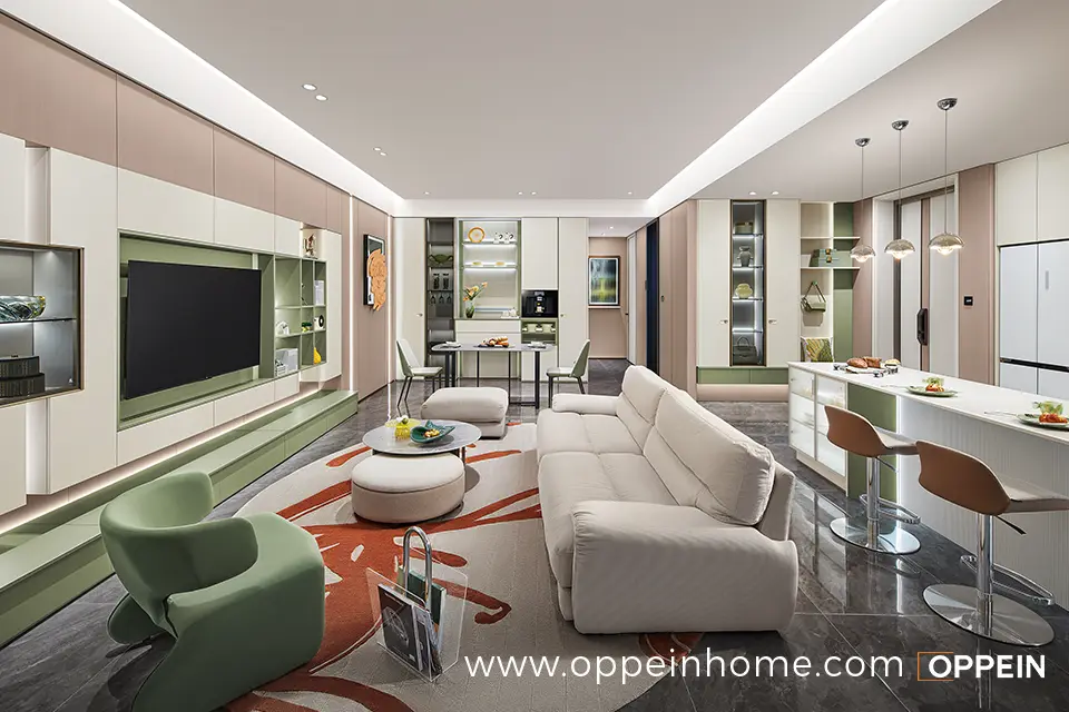 Minimalist Sage Green Interior Design Full House Joinery