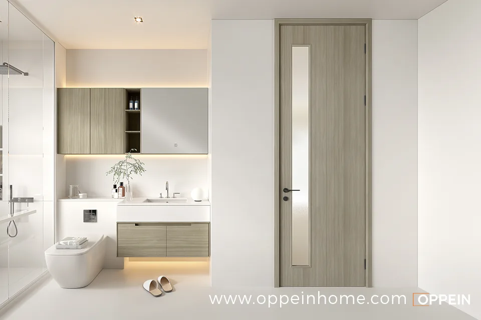 Modern Grey Oak Full-height Interior WPC Door