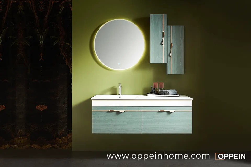 Modern Small Bathroom Design Green Bathroom Vanity - PLWY23031
