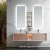 Modern Wall-Hung Pink Double Bathroom Vanity
