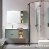Sage Green Bathroom Vanity with White Countertop Modern Style